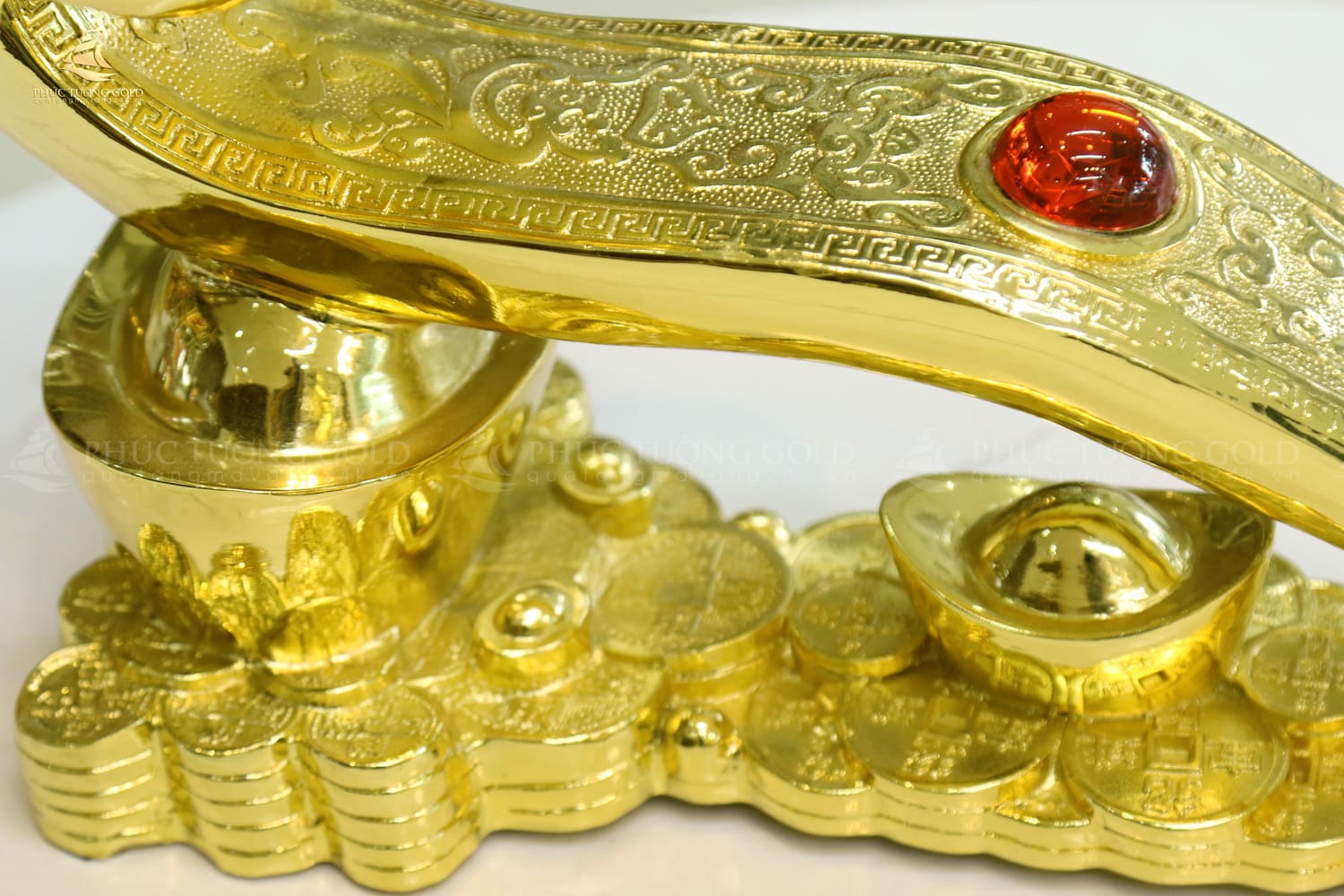 Gậy Như Ý chiêu tài lộc mạ vàng 24k - NY01 3