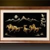 Tranh mã đáo thành công mạ vàng 24k - MD01 2