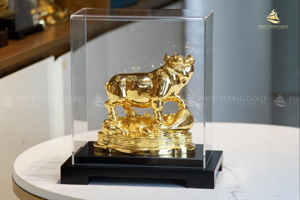 Tượng con heo mạ vàng 24k - TH11 6