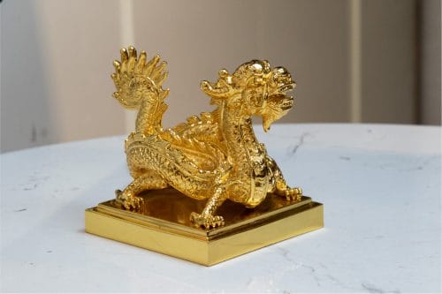 Ấn rồng Sắc Mệnh Chi Bảo mạ vàng 24K làm quà tết biếu sếp và lãnh đạo