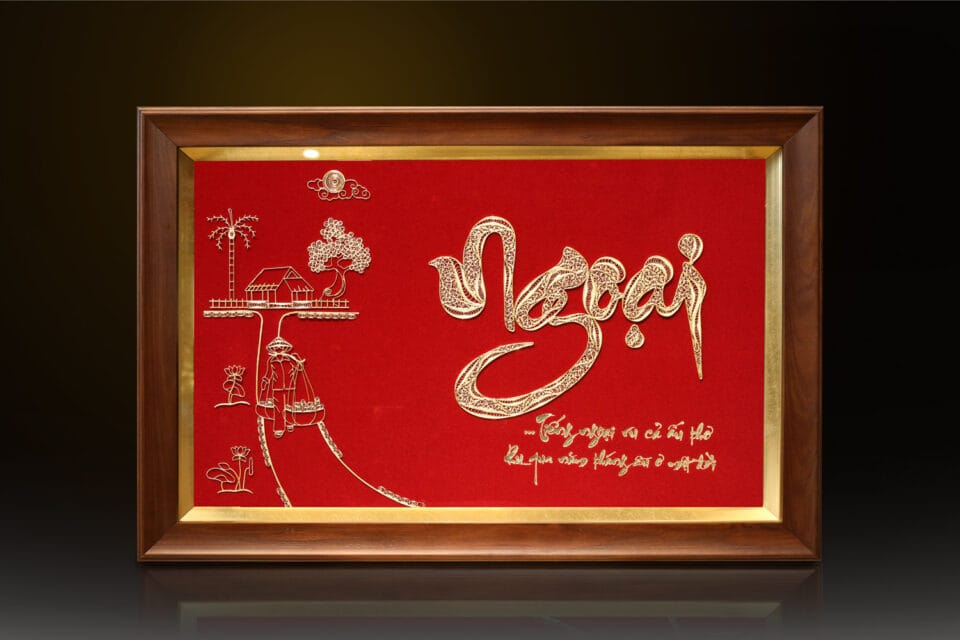Tranh chữ ngoại mạ vàng 24k - CN04