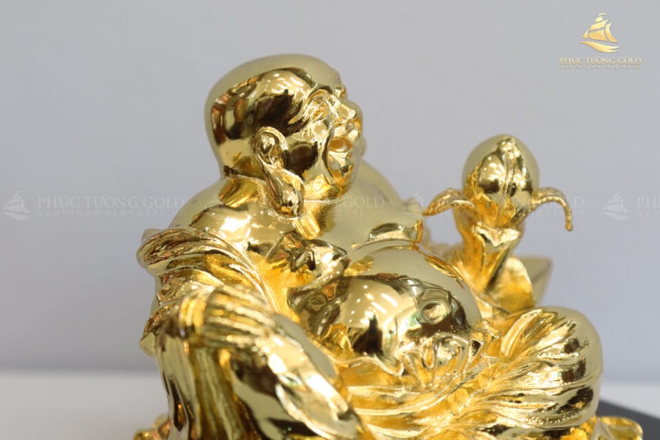 Tượng Phật Di Lặc mạ vàng 24k - PDL01 7