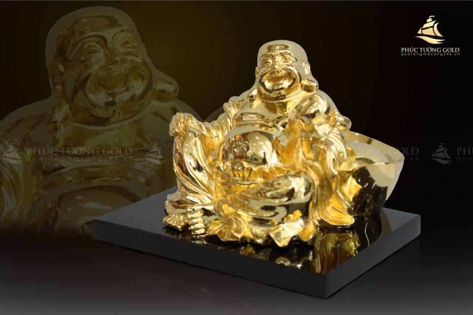 Tượng Phật Di Lặc mạ vàng 24k - PDL01 2