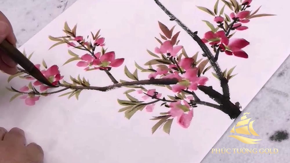 tranh-vẽ-hoa-đào-phong-thủy