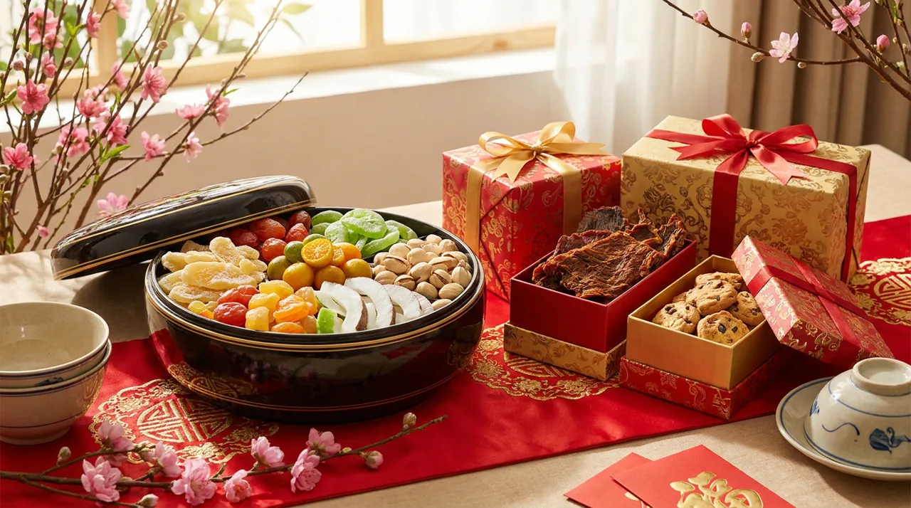 Đặc sản, bánh mứt và hạt dinh dưỡng làm quà Tết cho sếp