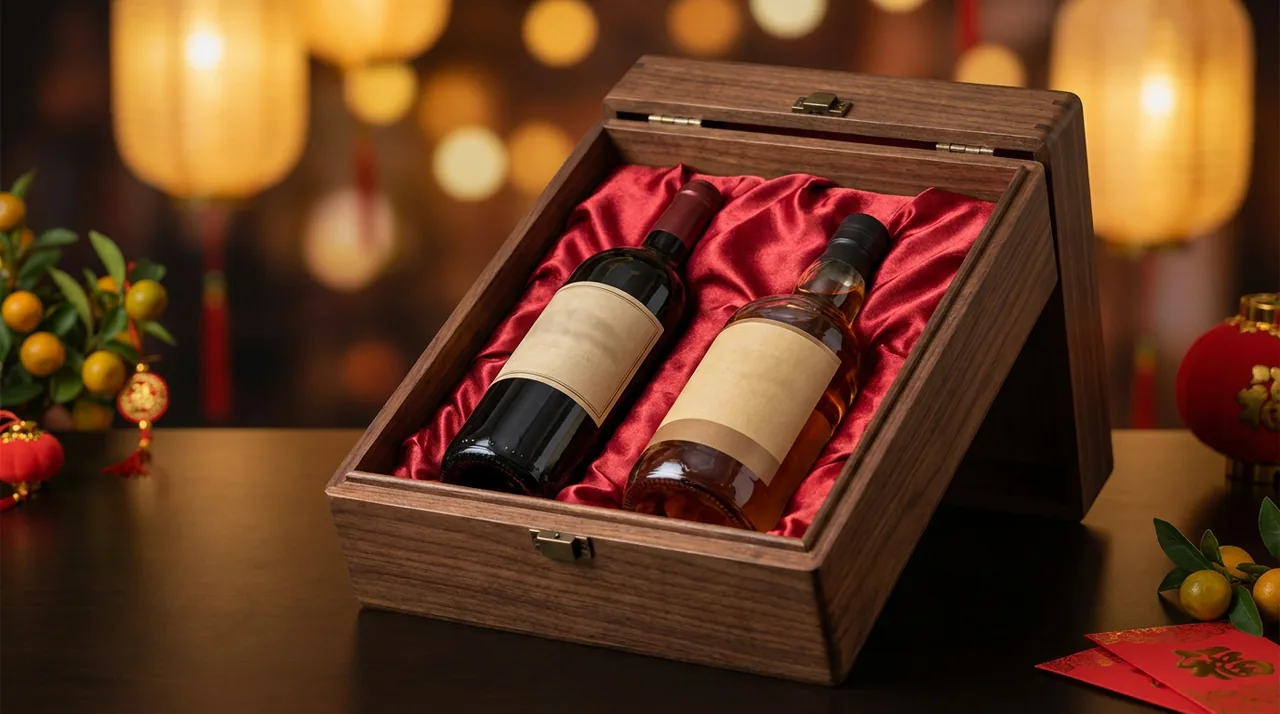 Set rượu vang và whisky cao cấp làm quà Tết cho sếp