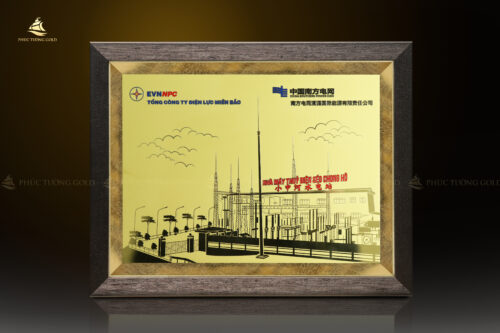 Phúc Tường Gold - Tranh đồng ăn mòn Nhà máy thủy điện Séo Chong Hô – Quà tặng đối tác ý nghĩa